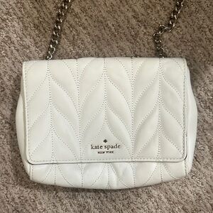 Kate Spade Cream Quilted Crossbody Bag